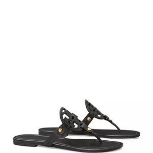 Tory Burch Miller Sandals – Black Leather – Women’s Size 10 ✨